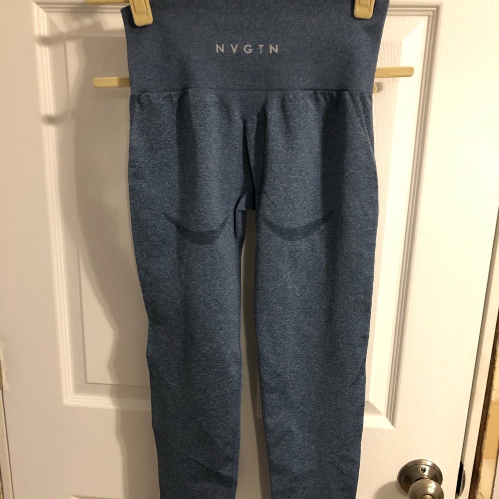 NVGTN Slate Blue Seamless contour leggings
